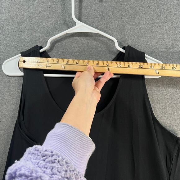 Breezies Lounge Blissful Breeze Ruffle Hem Dress Black Size Large - Picture 7 of 10